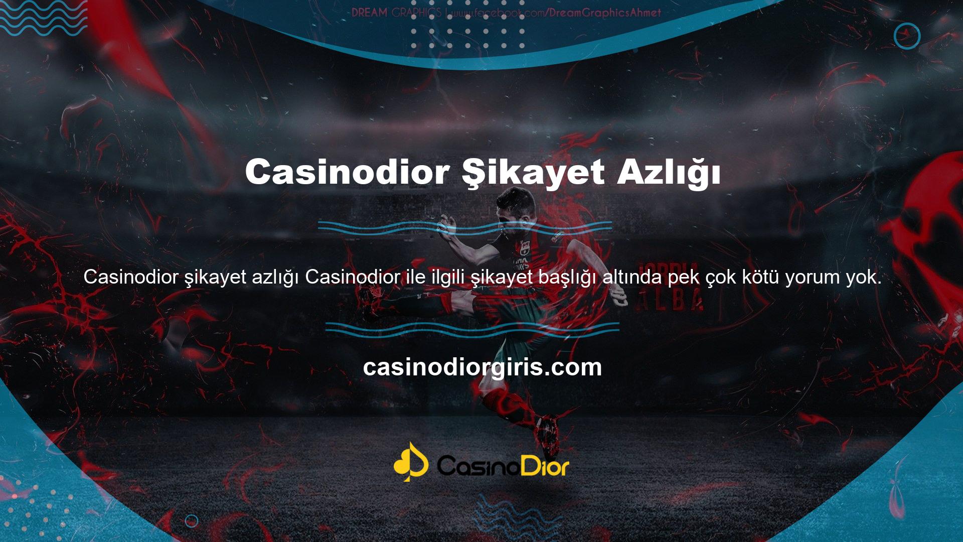 Hizmet platformu kullanıcı odaklıdır ve bir casino lisansı ile yasal casino hizmetleri sunar